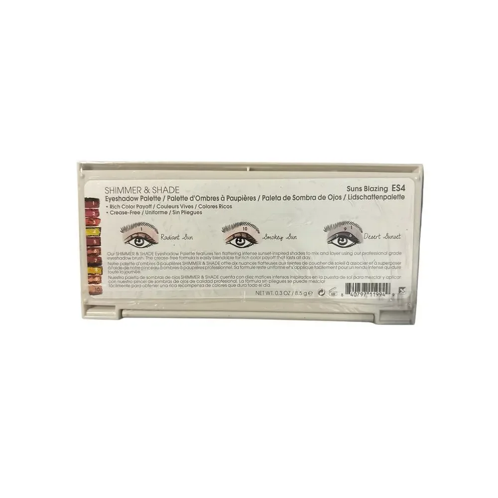 FLOWER‎ BEAUTY Shimmer & Shade 10 Color Eyeshadow Palette -Sun's Blazing